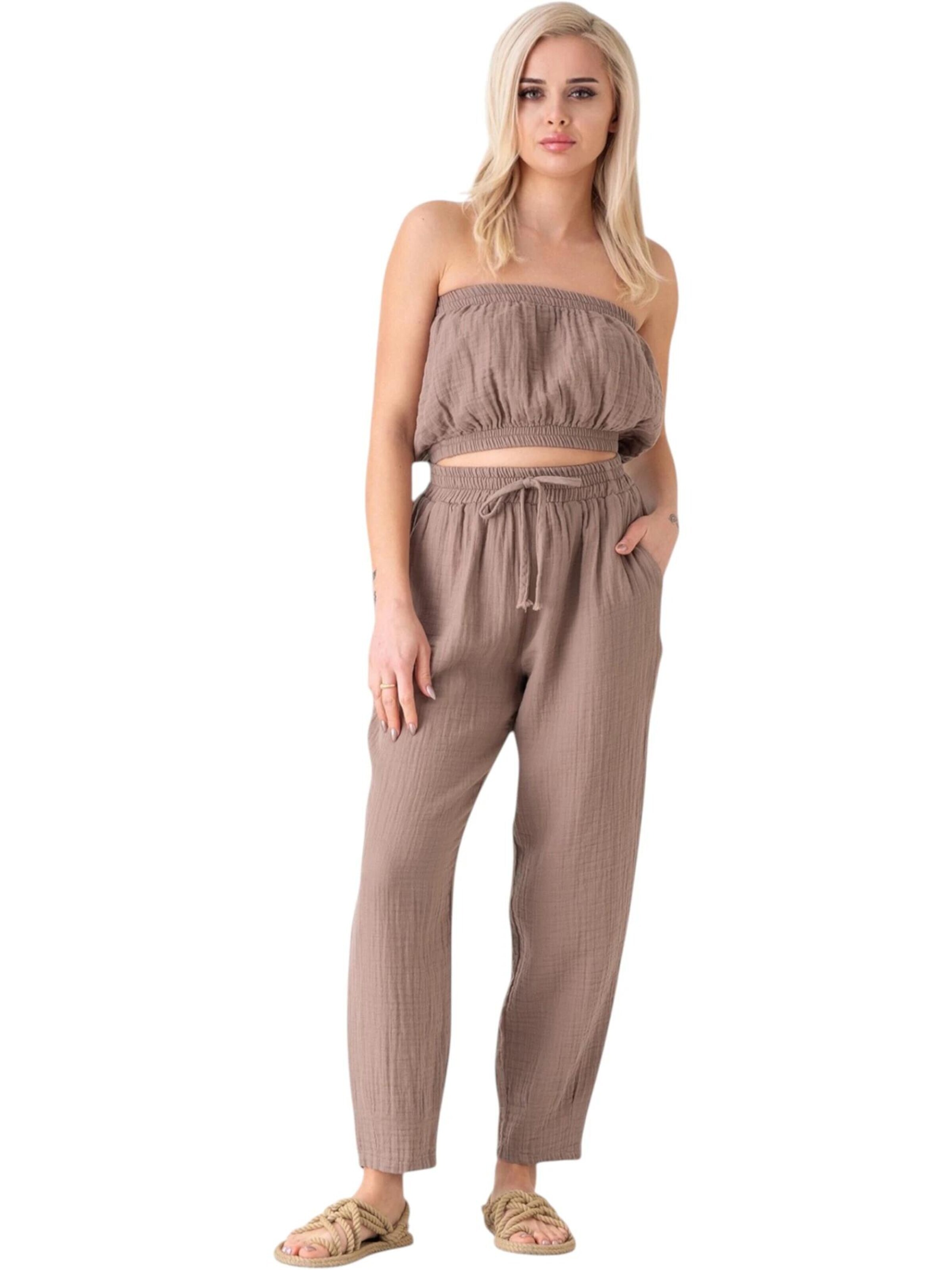 WENOR Tapered Broek 'TANORA' in Beige