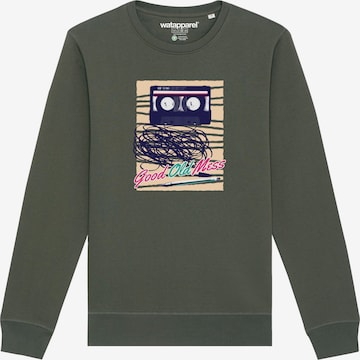 Watapparel Sweatshirt ' Good Old Mess ' in Grün: Vorderseite