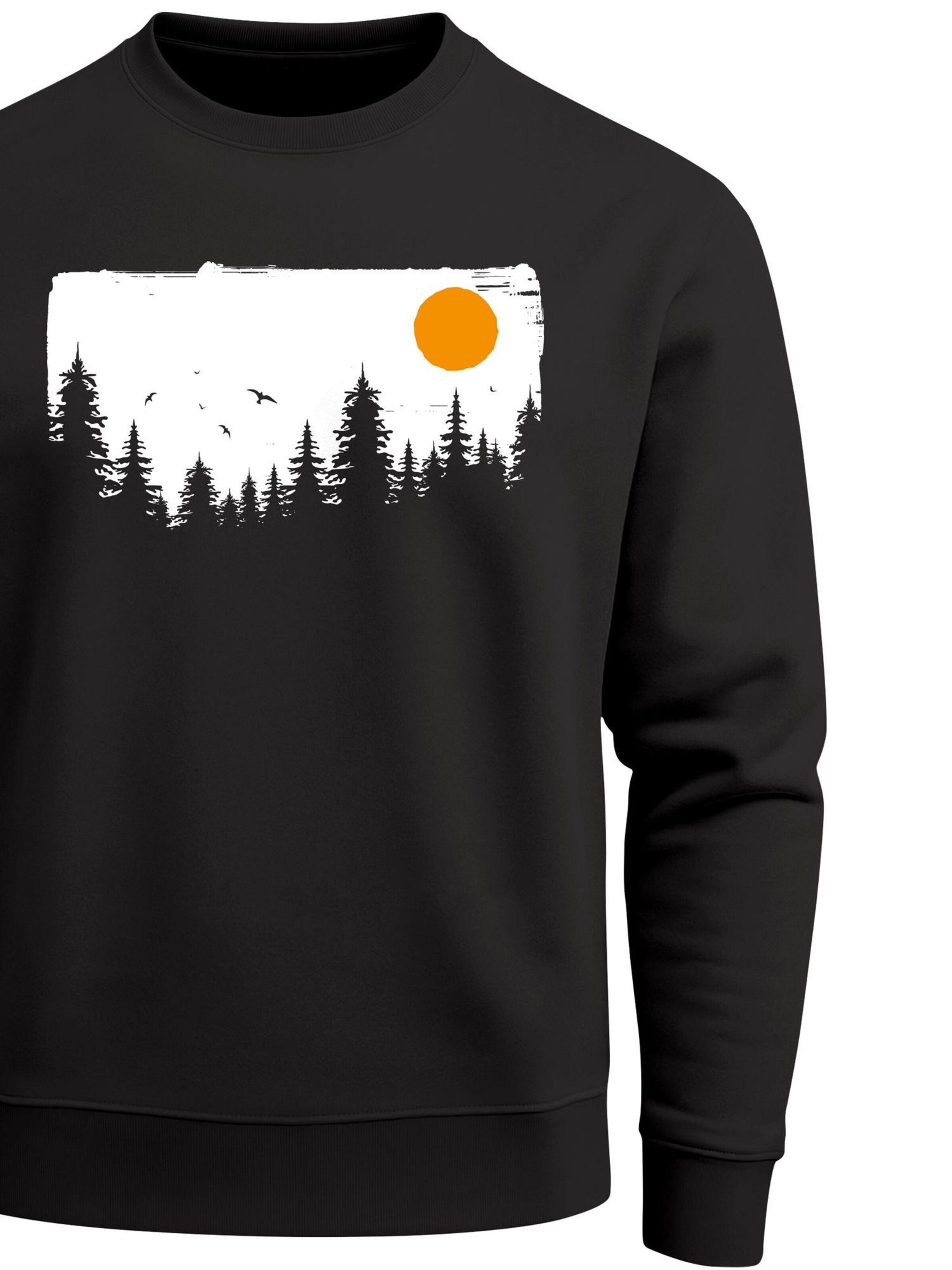 Neverless Sweatshirt 'Forest' in Black