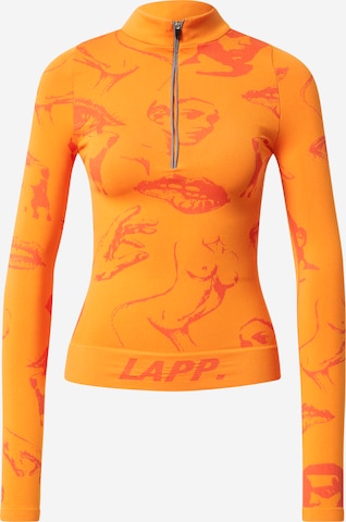 T-shirt fonctionnel Lapp the Brand en orange : devant