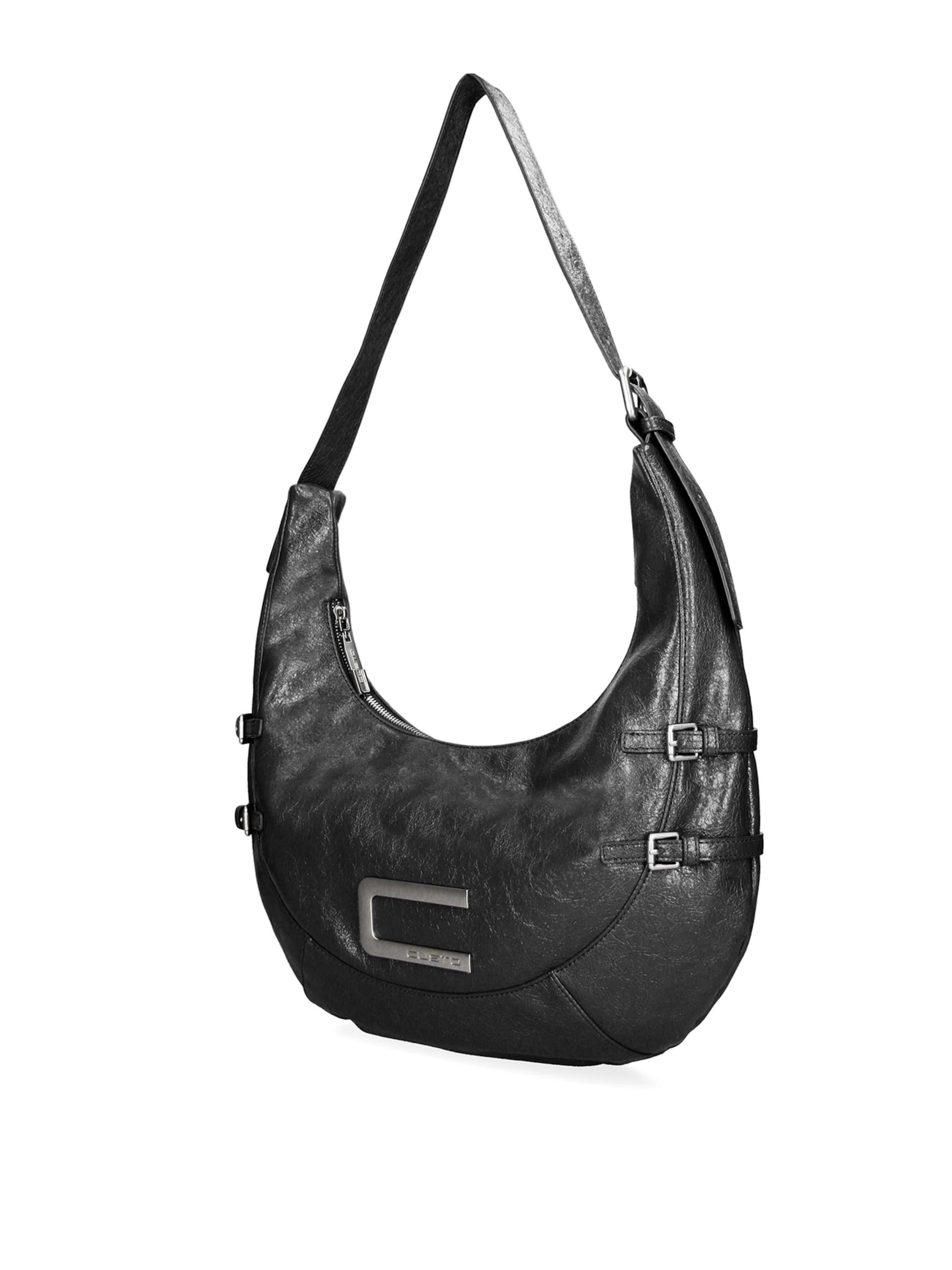 Borsa a spalla di Custo Barcelona in nero: frontale