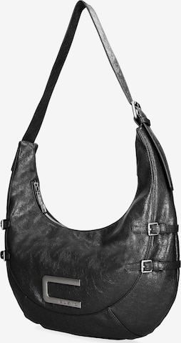 Borsa a spalla di Custo Barcelona in nero: frontale