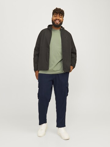 Jack & Jones Plus Wide leg Cargo trousers in Blue