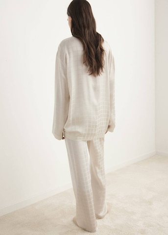 MANGO Pyjamahose 'Samui' in Beige