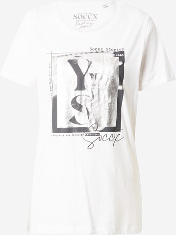 Soccx T-Shirt 'Memory Lane' in Weiß: predná strana