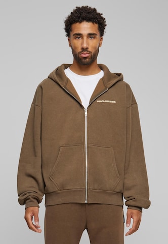 Prohibited Sweat jacket in Brown: front