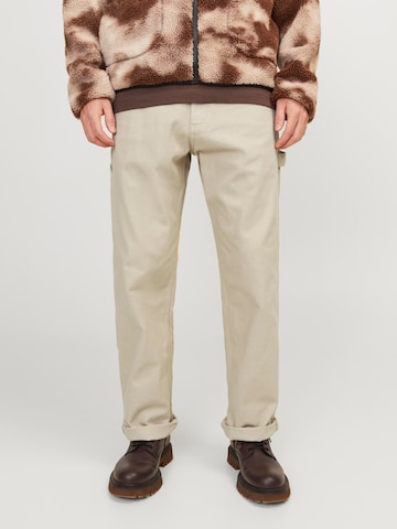 JACK & JONES Regular Byxa 'Teddie' i beige: framsida