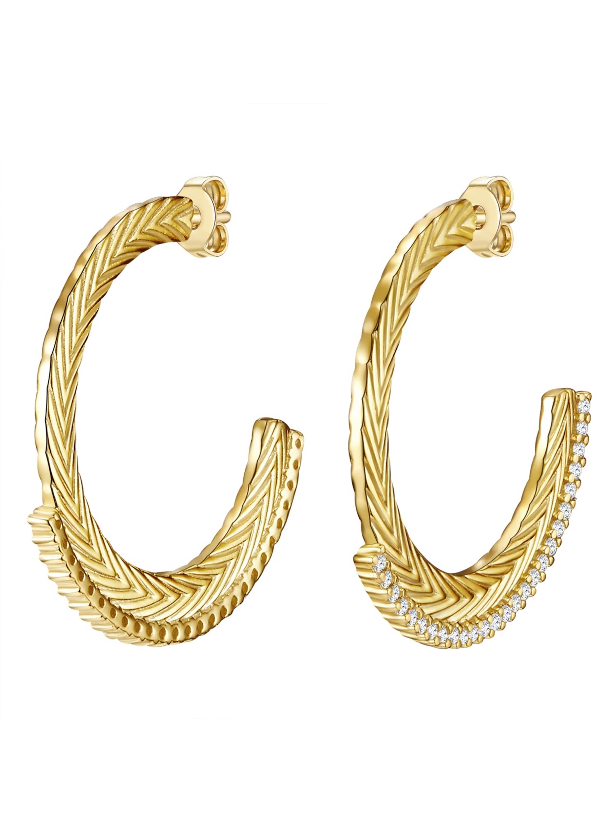 Lulu & Jane Earrings in Gold: front