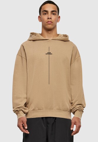 Merchcode Sweatshirt 'Think Different' in Beige: Vorderseite