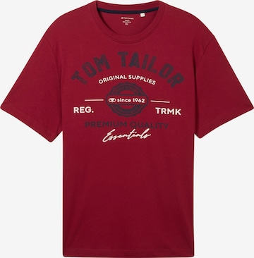 TOM TAILOR Men + Paita värissä punainen: etupuoli