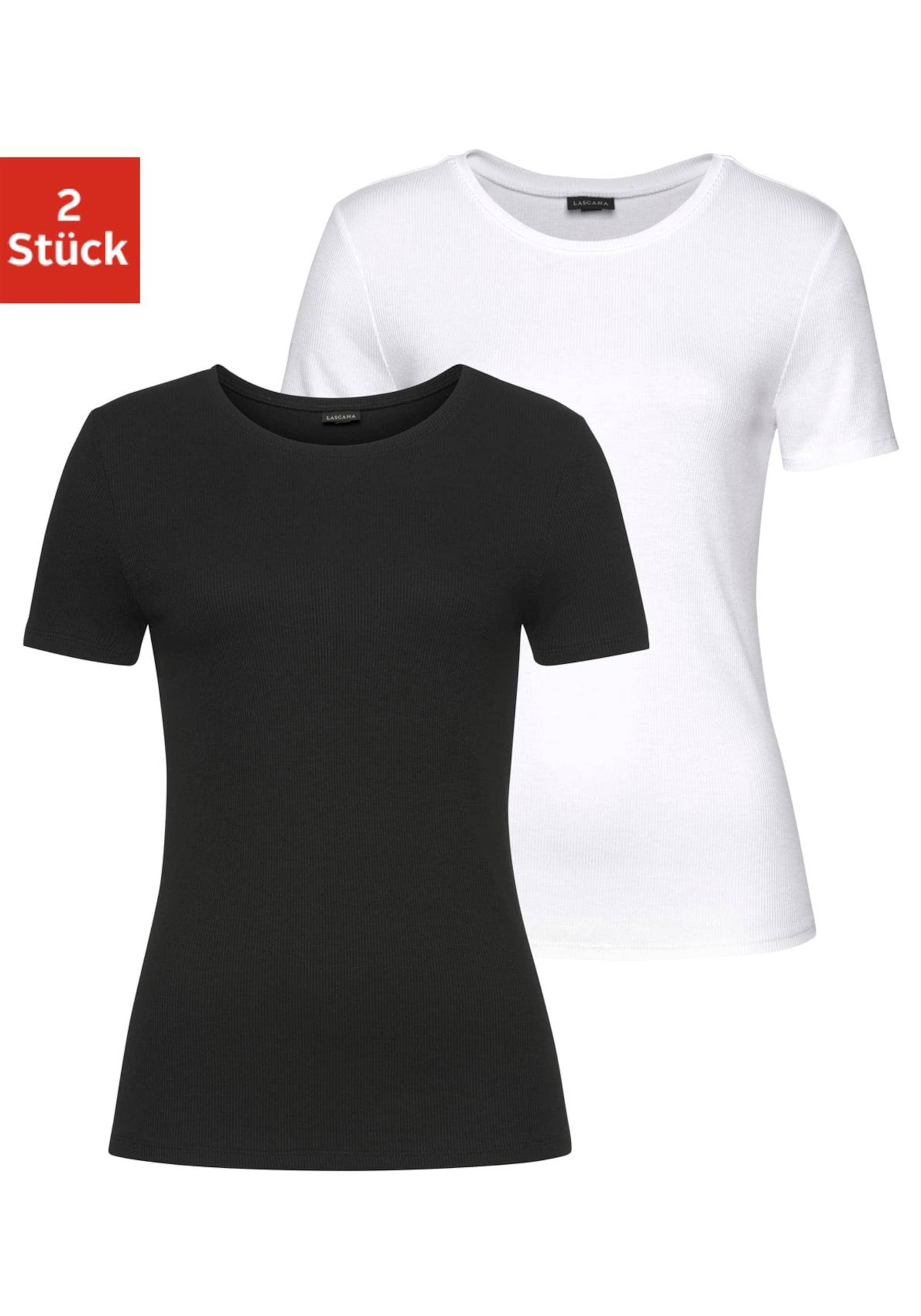 LASCANA T-shirt i svart: framsida