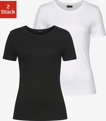 LASCANA T-shirt i svart: framsida