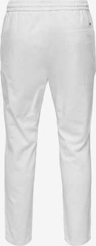 Regular Pantalon 'Linus' Only & Sons en blanc