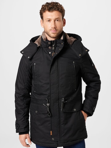 TOM TAILOR Zimska jakna | črna barva: sprednja stran