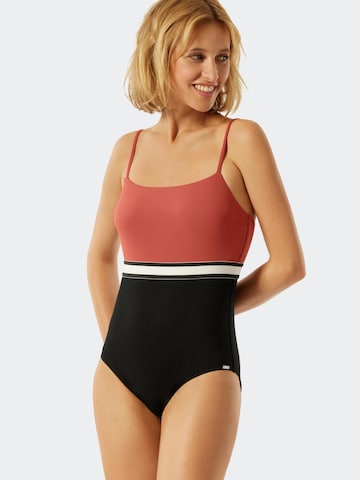 SCHIESSER Bustier Badpak 'Californian Dream' in Rood