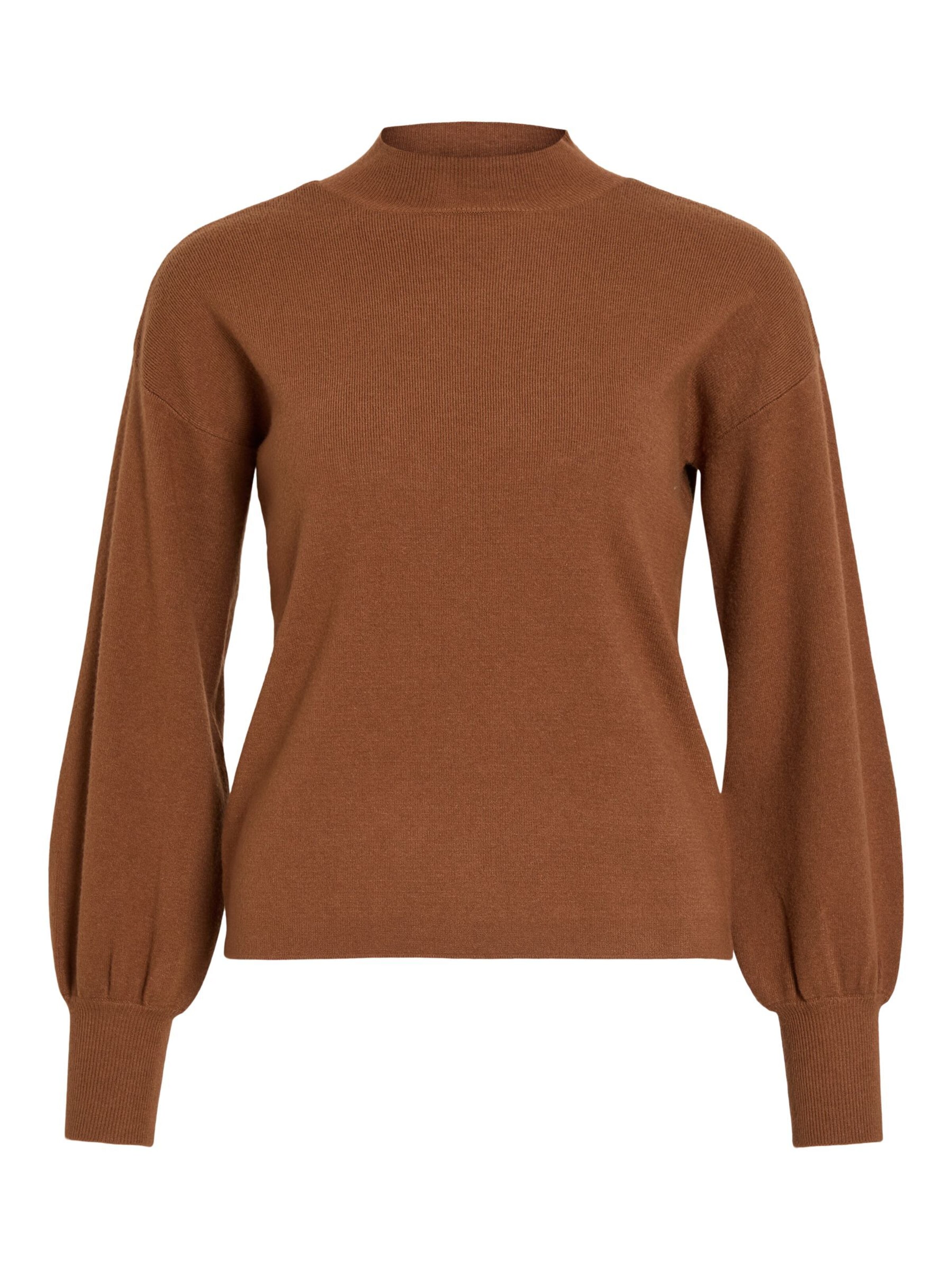 VILA Sweater 'VIKery' in Brown: front