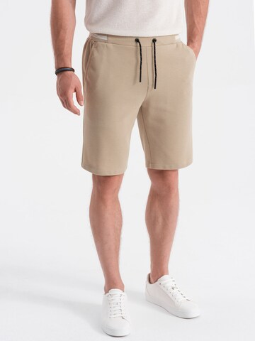 Ombre Regular Pants in Beige: front