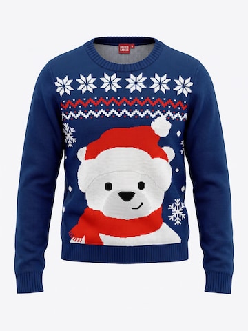 United Labels Sweater 'Weihnachtspullover Eisbär' in Blue