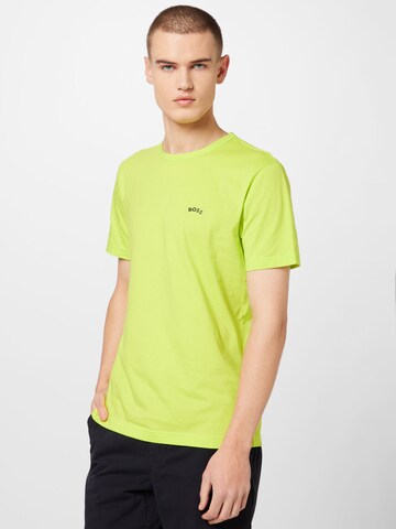 T-Shirt BOSS en vert : devant