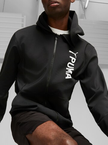 PUMA Sports sweat jacket in Black