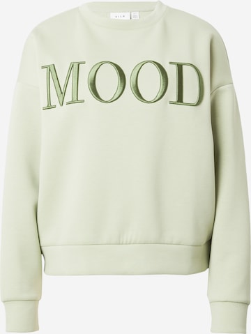 Sweat-shirt 'Reflect Mood' VILA en vert : devant