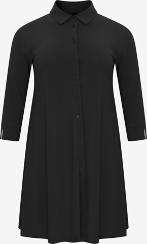 Robe-chemise 'Dolce ' Yoek en noir : devant