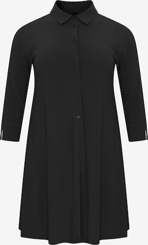 Robe-chemise 'Dolce ' Yoek en noir : devant