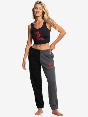 QUIKSILVER Tapered Workout Pants 'UPSIDEDOWN' in Black: front