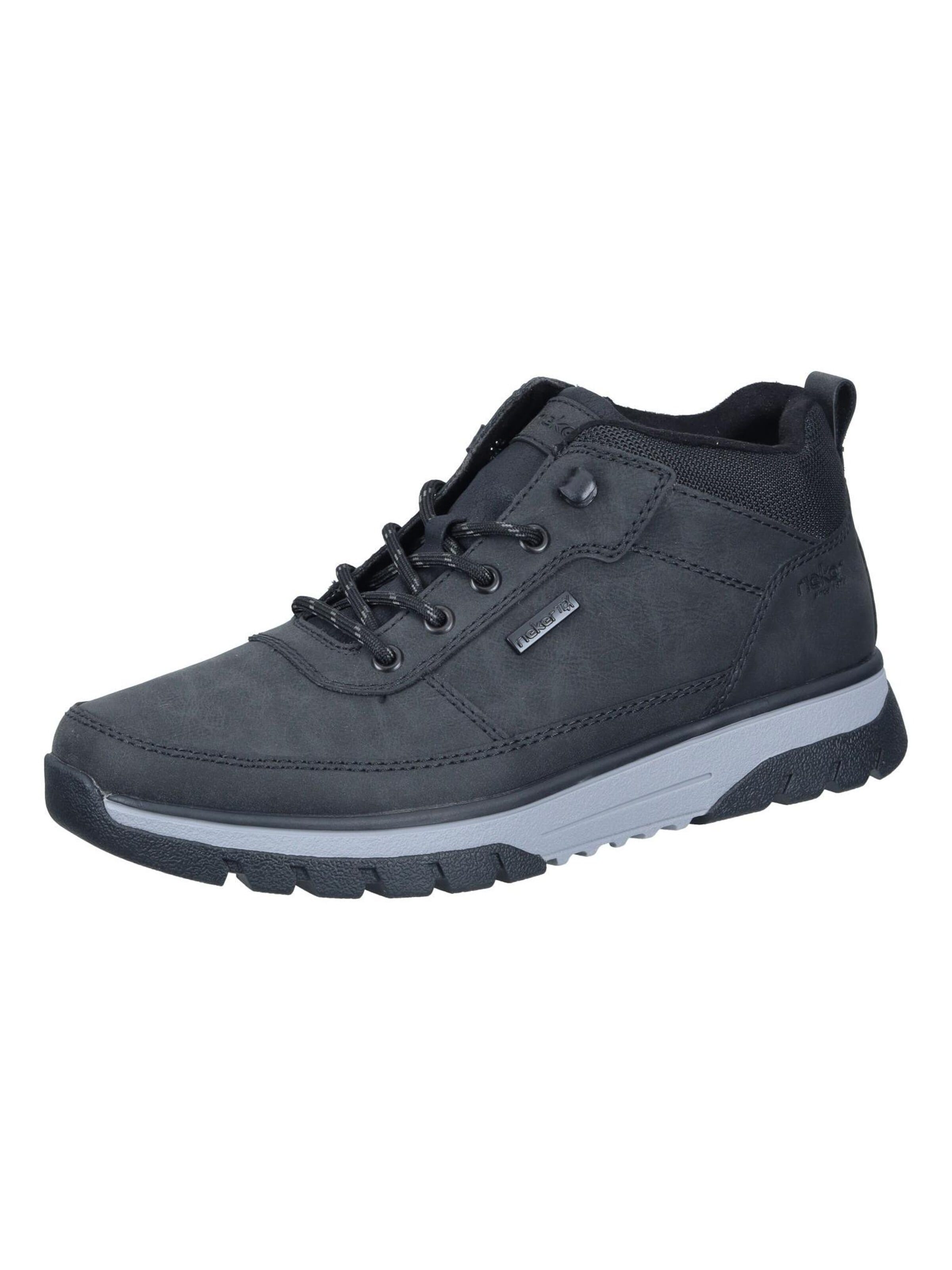 Rieker Platform trainers in Black: front