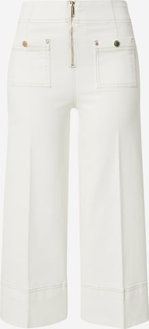 Wide leg Pantaloni con piega frontale di LA STRADA UNICA in beige: frontale