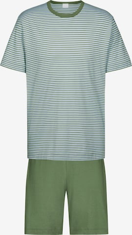 Mey Pyjama kort 'Serie Micro' in Groen: voorkant
