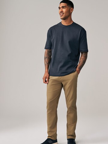 Next Slimfit Chino hlače | rjava barva