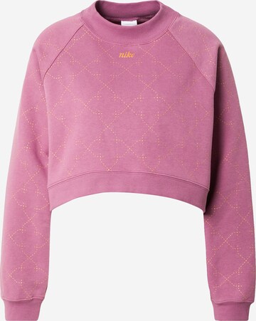 NIKE Sport sweatshirt i lila: framsida