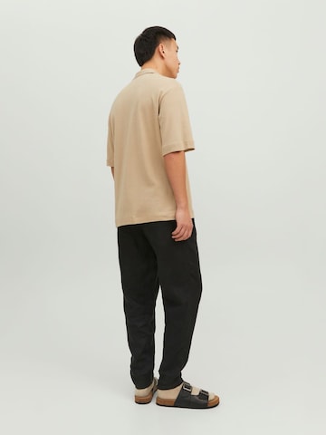 JACK & JONES Comfort fit Button Up Shirt in Beige