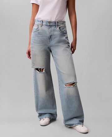 Calvin Klein Jeans Wide leg Jeans in Blauw
