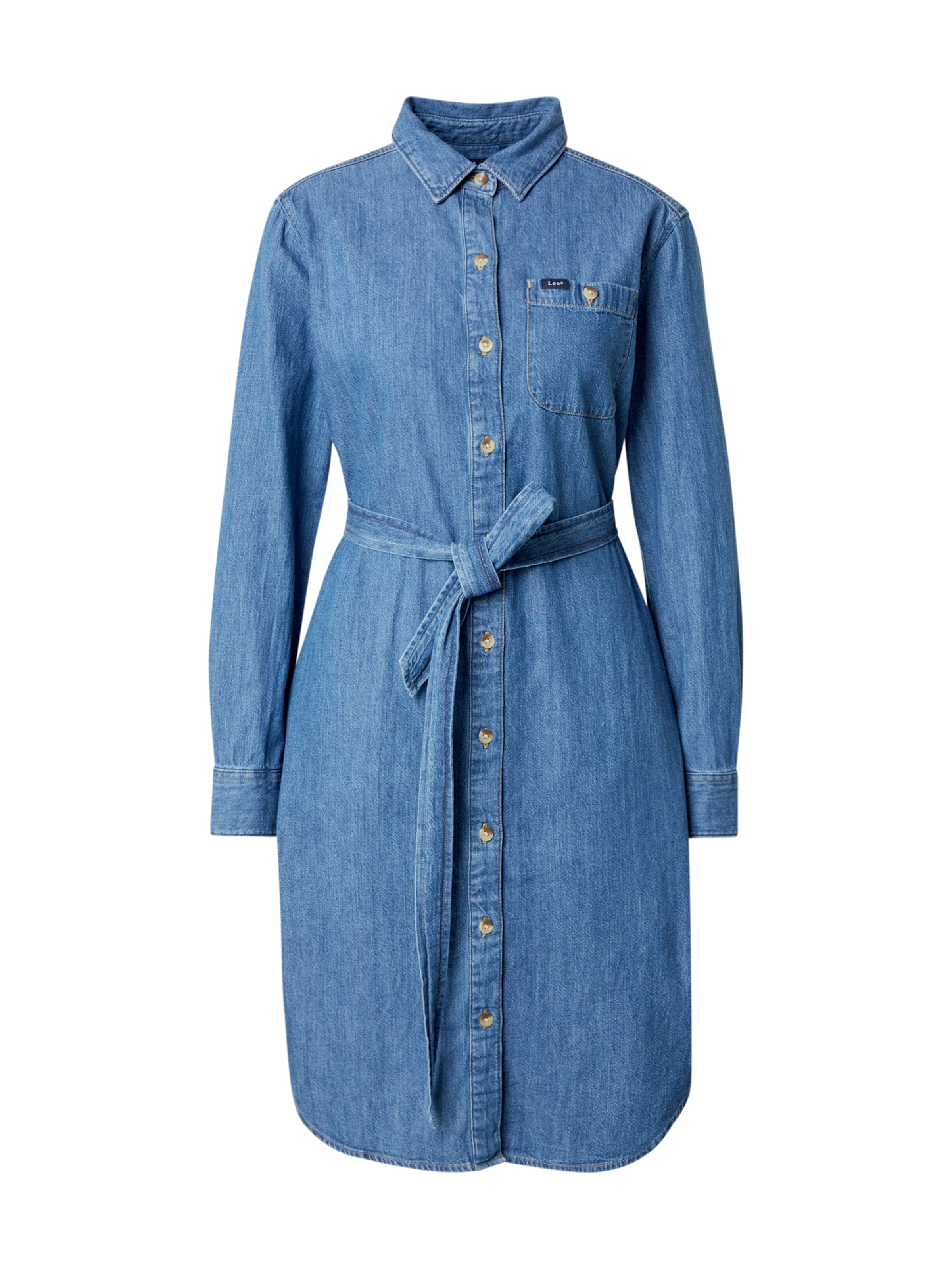 Lee Платье-рубашка в Синий: спереди