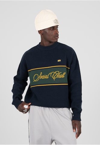 Prohibited Sweater in Blue: front