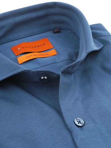 Suitable Slim fit Button Up Shirt in Blue