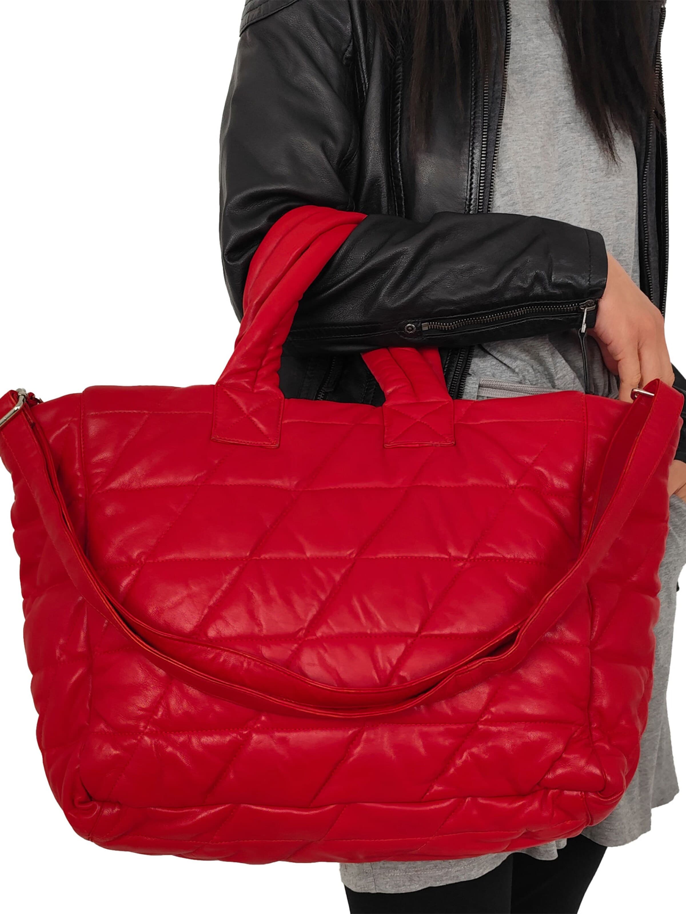 Lederjacken24 Shopper 'Sorala'‌‌‌‌‌ in Rot: Vorderseite