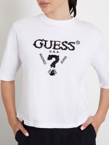 GUESS Тениска 'AURELIE' в бяло