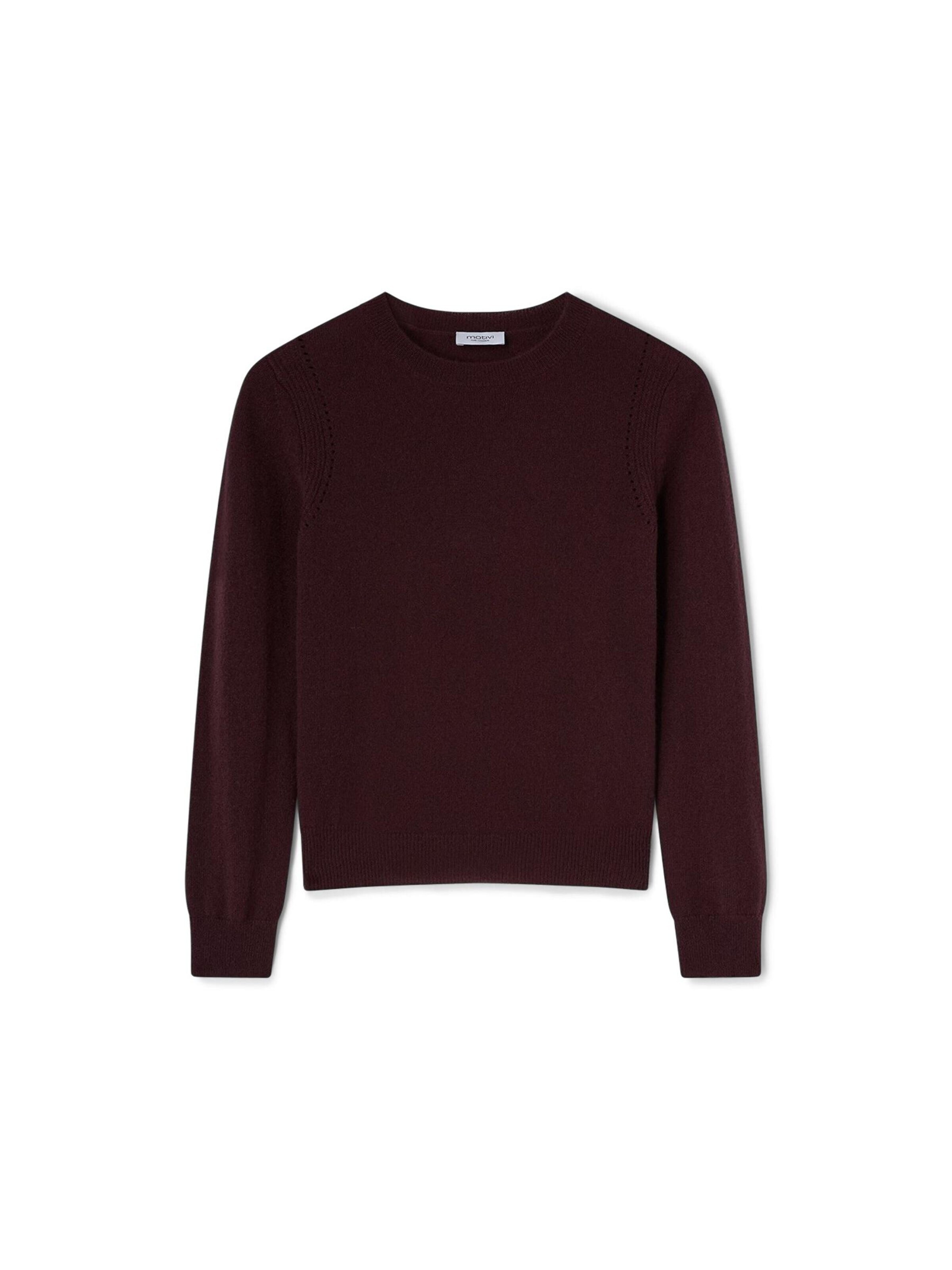 MOTIVI Trui in Bruin: voorkant
