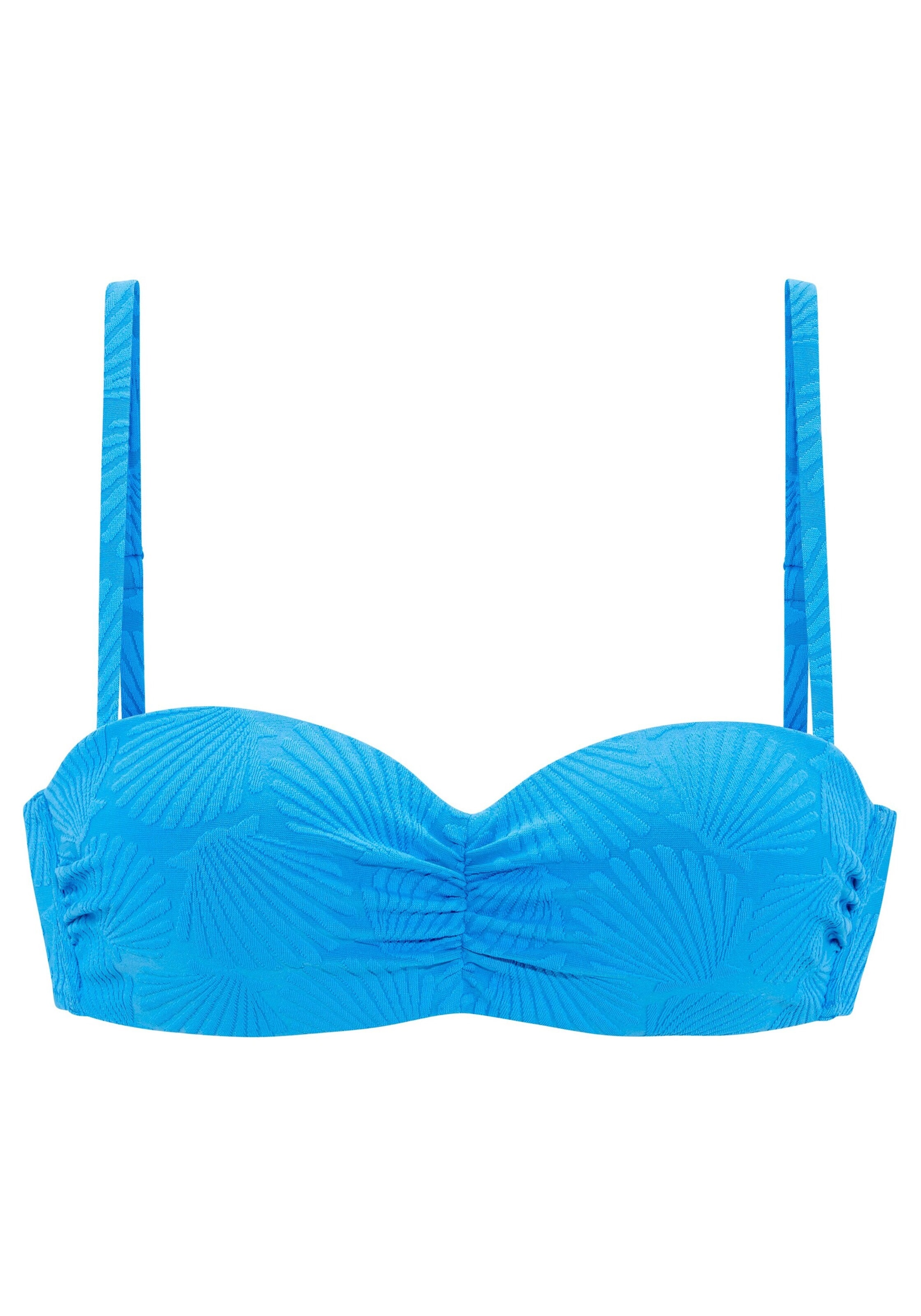 s.Oliver Bandeau Bikini Top in Blue: front