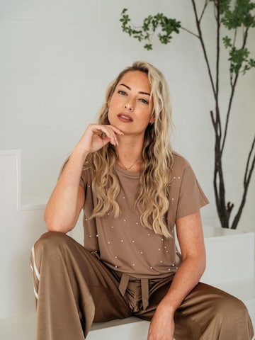 &co woman Shirt '&Co woman Terese Taupe' in Grijs: voorkant