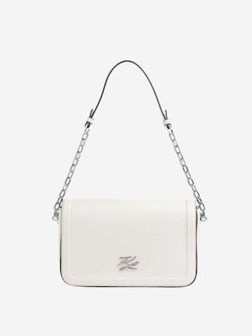 Karl Lagerfeld - Mala de ombro 'Karl Lagerfeld Sac Bandoulière Essentials Blanc' em branco: frente