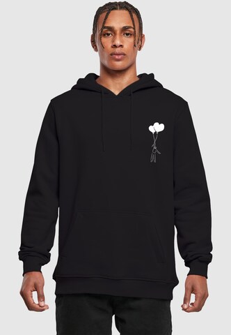 Merchcode Sweatshirt 'Love In The Air' in Zwart: voorkant