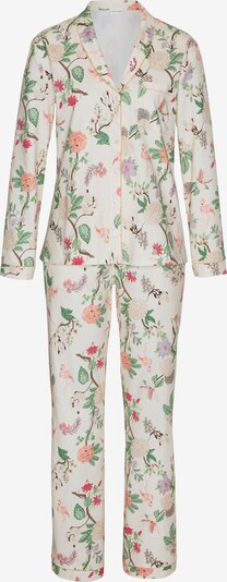 LASCANA Pyjama en mélange de couleurs / blanc naturel, Vue avec produit