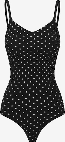 cfab (formerly creamy fabrics) Shapingbody 'Sculpting Shapewear mit String' in Zwart: voorkant