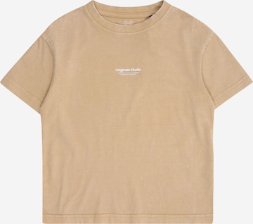 T-Shirt JACK & JONES MINI en beige : devant