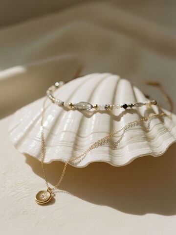 Nemomatheo Necklace 'Mystic Leaf' in Beige