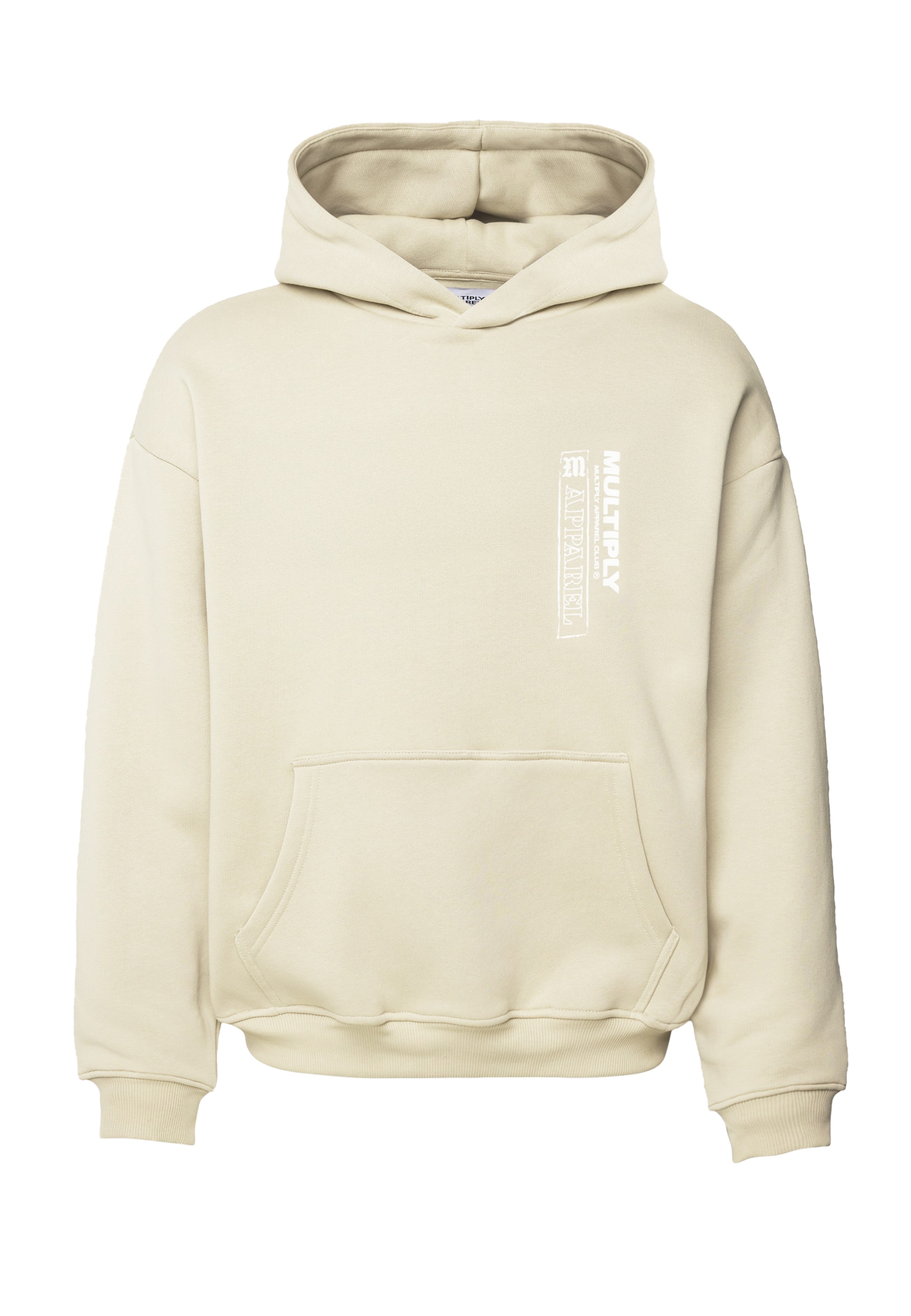 Multiply Apparel Sweatshirt 'Wanted' in Beige: Vorderseite